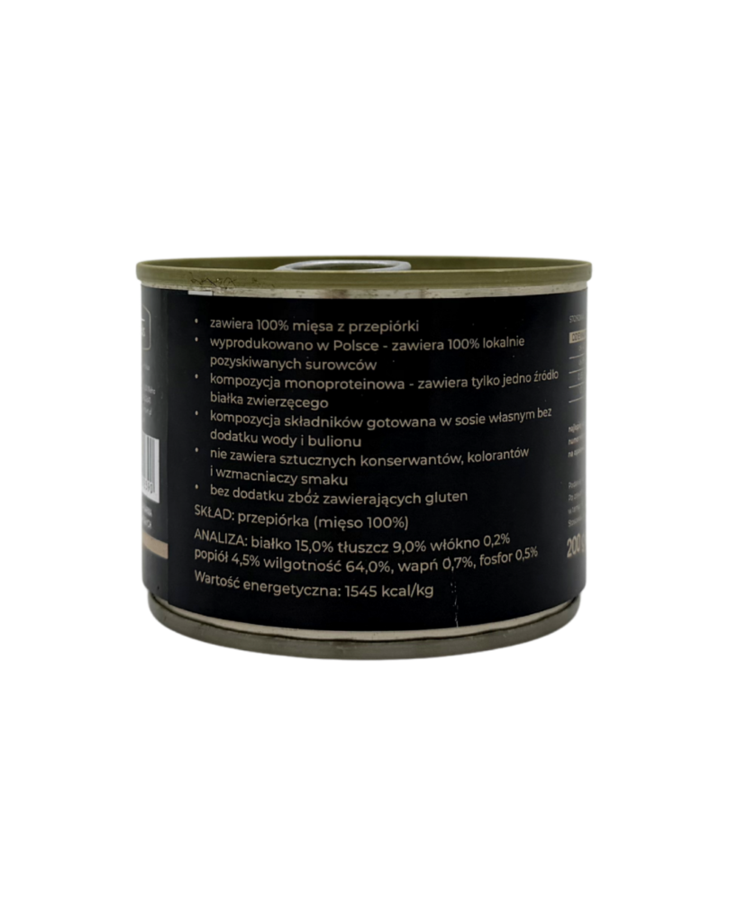 Mokra karma dla psa VetPuls Przepiórka 100% skład