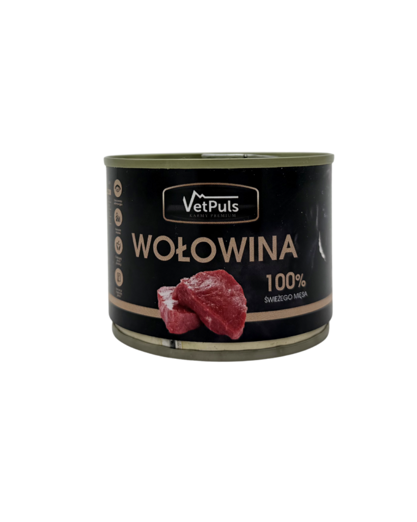 Mokra karma dla psa VetPuls Wołowina 100%