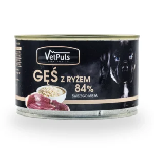 Mokra karma VetPuls gęś z ryżem - 410g