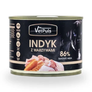 Mokra karma VetPuls indyk z warzywami - 200g