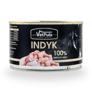 Mokra karma z indyka dla psa VetPuls - 410g